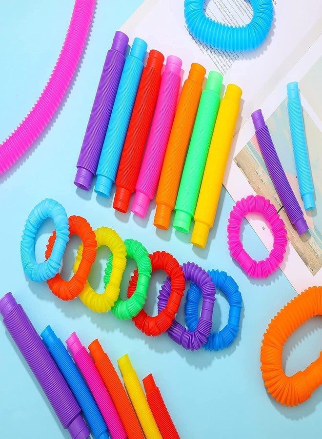 Fovrtye Pop Tubes Pipes Sensory Kids Toy Tools for Stress Relief Anti- Anxiety Pop Tube for Kids Music Pop Tube Fidget Toy Adjustable Stretch Bend Build and Connect Toy Pipe - Image 3